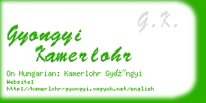 gyongyi kamerlohr business card